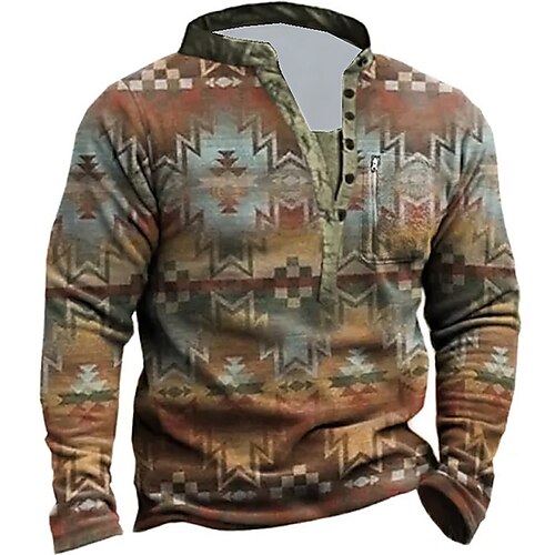 

Men's Unisex Sweatshirt Pullover Button Up Hoodie Graphic Prints Print Casual Daily Sports 3D Print Boho Streetwear Designer Clothing Apparel Hoodies Sweatshirts Long Sleeve Brown