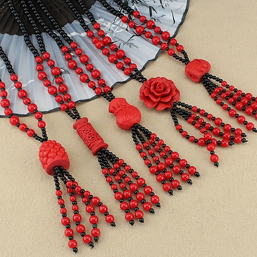

1PC Pendant Necklace Beaded Necklace For Men's Women's Street Gift Daily Stone Retro / Long Necklace