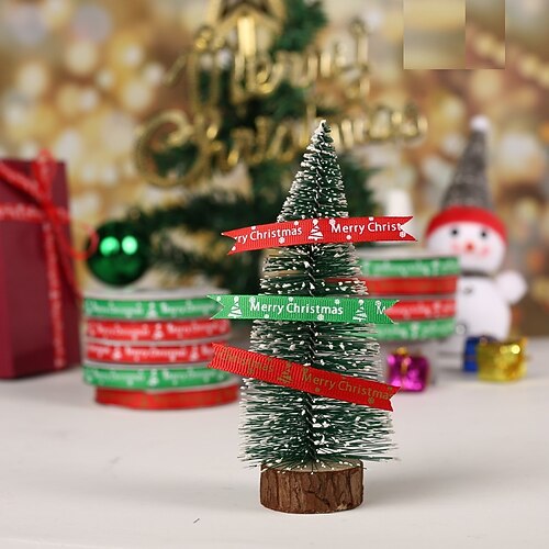 

25yards 1cm Christmas Ribbon Printed Christmas Polyester Ribbon For Handmade Design Christmas Decoration Gift Packing