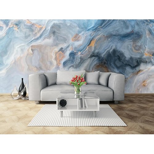 

3D Mural Wallpaper Blue Marble Abstract Wall Sticker Covering Print Peel and Stick Removable PVC / Vinyl Material Self Adhesive / Adhesive Required Wall Decor Wall Mural for Living Room Bedroom