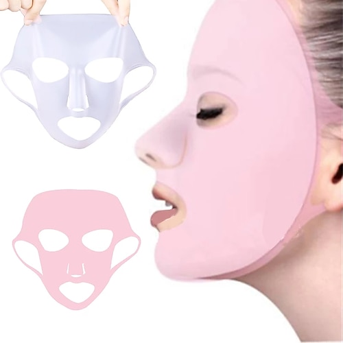 

Reusable Silicone Mask for Face Mask Cover Prevent Evaporation Steam Hydrating Moisturizing Nourish Skin Care Beauty Tool