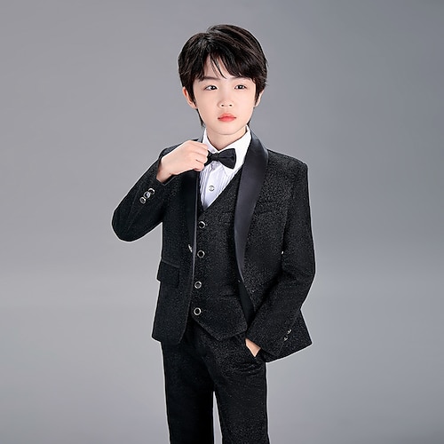 

Party Three-piece Suit ( Vest ) Kids Boys Ring Bearer Suits Cotton Blend 3-17 Years