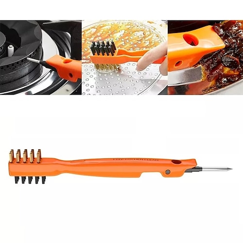 

Cooktop Cleaning Brush Kitchen Dual Head Brush Stove Top Sink Scourer Kitchen Gadget Gas Double-sided Decontamination Brush