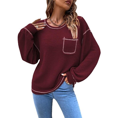 

women's clothing hot selling autumn and winter round neck personality all-match knitwear