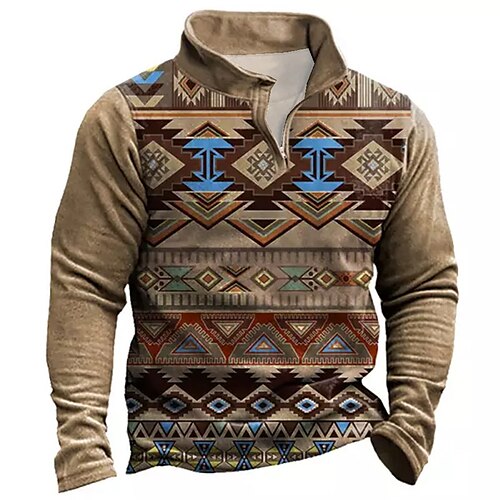 

Men's Unisex Zip Up Sweatshirt Pullover Graphic Prints Zipper Print Daily Sports 3D Print Boho Designer Casual Clothing Apparel Hoodies Sweatshirts Long Sleeve Green Blue