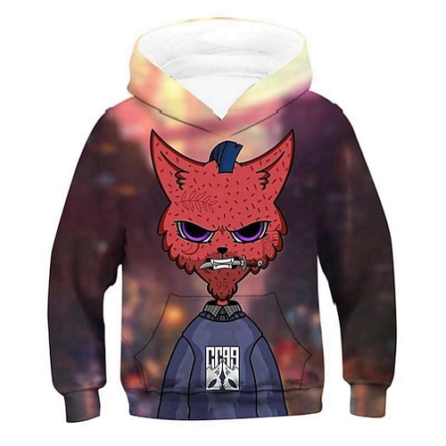 

Kids Boys Hoodie Graphic Outdoor 3D Print Long Sleeve Pocket Fashion 3-12 Years Winter Multicolor