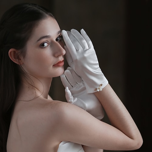 

Satin Suit Length / Wrist Length Glove Elegant / Simple Style With Floral Wedding / Party Glove