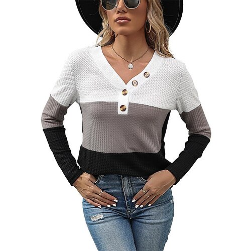 

early autumn casual women's fashion color matching long-sleeved bottoming sweater