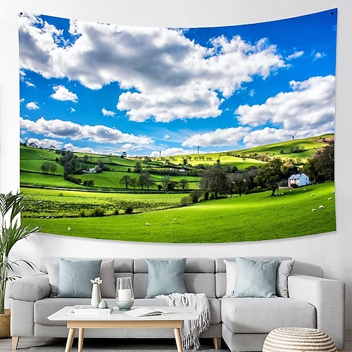 

Landscape Wall Tapestry Art Deco Blanket Curtain Picnic Table Cloth Hanging Home Bedroom Living Room Dormitory Decoration Polyester Fiber for Bedroom Living Room