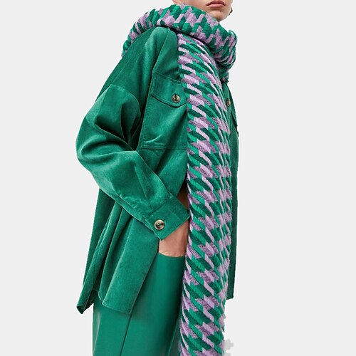 

Women's Women's Shawls Wraps Outdoor Dailywear Holiday Black Khaki Scarf Houndstooth
