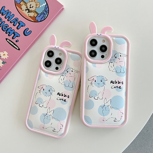 

Phone Case For Apple Back Cover Classic Series iPhone 14 Pro Max 14 Plus 13 12 11 Pro Max Mini SE Bumper Frame Soft Edges Non-Yellowing Animal 3D Cartoon TPU PC