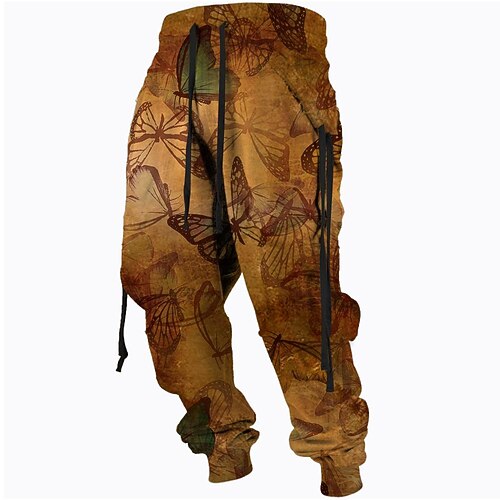 

Men's Sweatpants Joggers Trousers Drawstring Side Pockets Elastic Waist Graphic Prints Comfort Breathable Sports Outdoor Casual Daily Cotton Blend Terry Streetwear Stylish Green Blue Micro-elastic