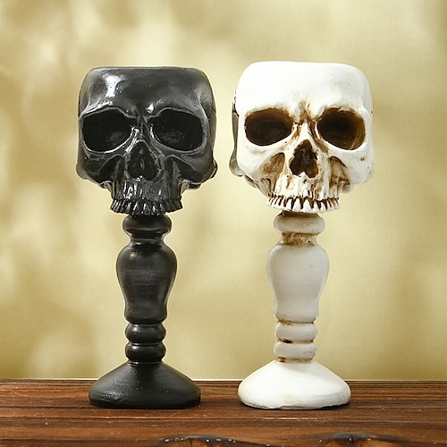 

Halloween Skull Candle Holder Candlestick Gifts 1pcs