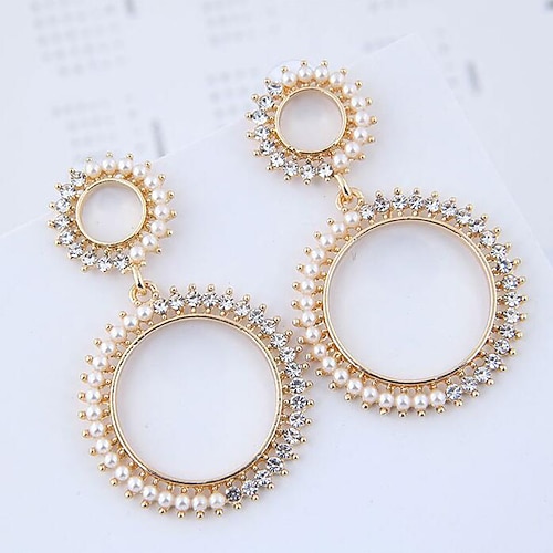 

1 Pair Hoop Earrings For Women's Formal Gift Date Alloy Drop