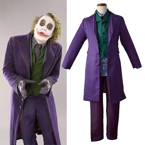 

Joker Clown Blouse / Shirt Pants Outfits Men's Movie Cosplay Cosplay Costume Party Purple Coat Vest Blouse Masquerade Polyester / Tie / Tie