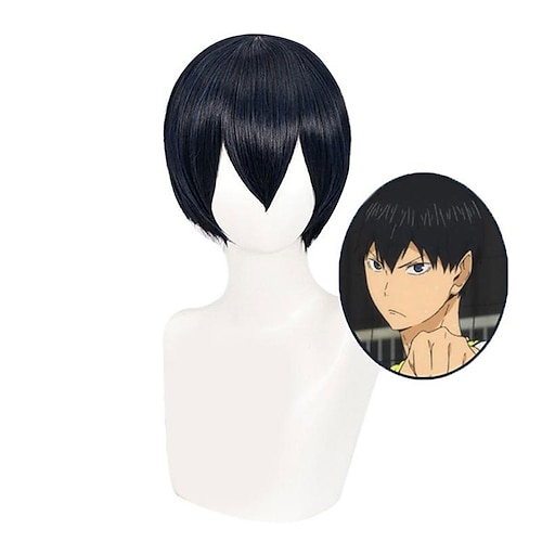 

Anime Haikyuu Tobio Kageyama Cosplay Wig Costume Play Wigs Costumes Black Hair ONN