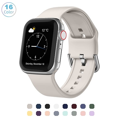 

Correa Deportiva Compatible con Apple Watch Correa 38mm 40mm 41mm 42mm 44mm 45mm 49mm Ajustable Transpirable Silicona correa de repuesto para Serie iwatch Ultra 8 7 6 5 4 3 2 1 SE