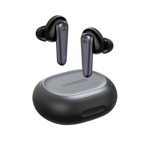

UGREEN HiTune T1 Wireless Earbuds with 4 Microphones HiFi Stereo Bluetooth Earphones with Deep Bass Mode ENC Noise Cancelling for Clear Calls Touch Control IPX5 Waterproof 24H Playtime Black