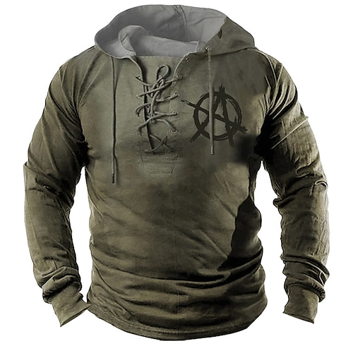 

Homme Unisexe Sweat à capuche Vert Véronèse Capuche Imprimés Photos Lacet Imprimer du quotidien Des sports 3D effet Vêtement de rue Design Casual Printemps Automne Vêtement Tenue Pulls Capuche