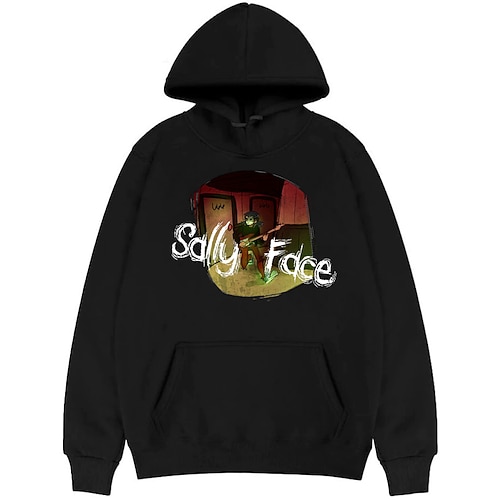 

Inspired by Sally Face Sal Fisher Hoodie Cartoon 100% Polyester Anime Front Pocket Graphic Hoodie For Men's / Women's / Couple's