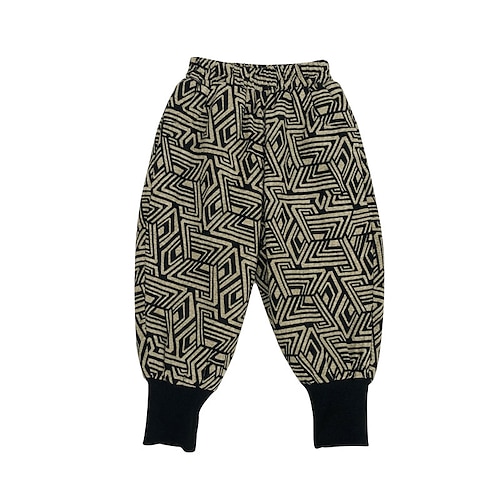 

Kids Boys Pants Geometric Active School 3-10 Years Winter Black
