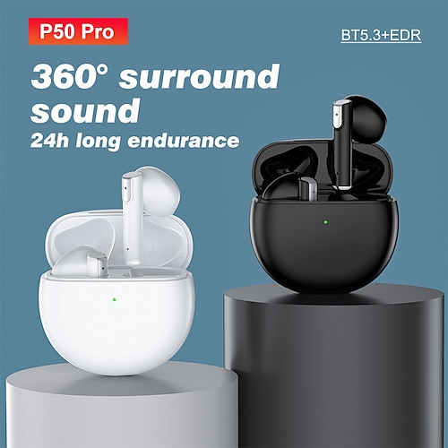 

Wireless Earbuds Bluetooth 5.1 Headphones Wireless Charging Case 24 Hours Playing In-Ear Headphones With Mic For TV Smartphone Computer Laptop Sports