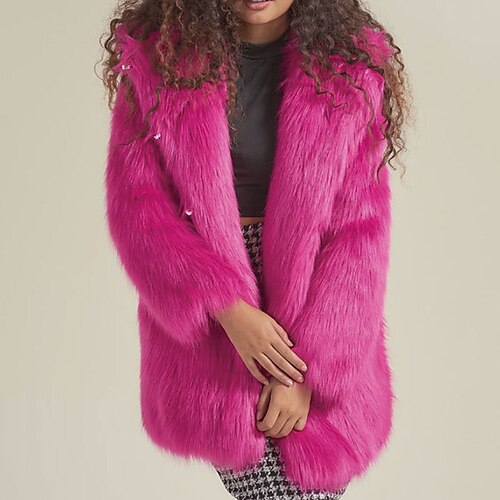 

Women's Coat Street Daily Holiday Spring Summer Regular Coat Regular Fit Windproof Warm Breathable Streetwear Casual Plush Jacket Long Sleeve non-printing Solid Color Pocket Stylish Red