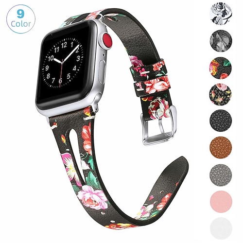 

1PC Smart Watch Band Compatible with Fitbit Charge 3 / Charge 3 SE / Charge 4 Genuine Leather Smartwatch Strap Luxury Adjustable Breathable Leather Loop Replacement Wristband
