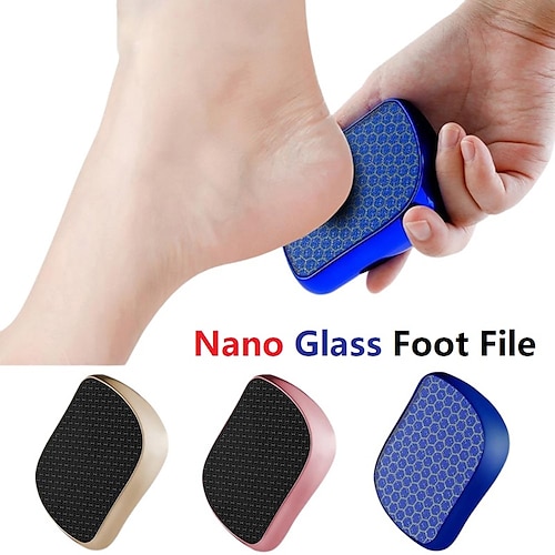 

Glass Foot File Callus Remover - Foot Scrubber Heel Scraper for Dead Skin Removal, Foot Buffer Shower Pedicure Tool for Men, Women, Soft Feet Care