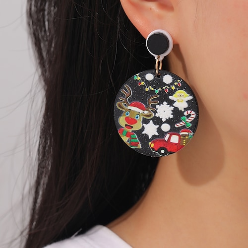 

1 Pair Earrings For Women's Birthday Daily Festival Resin Geometrical Holiday Fashion Birthday