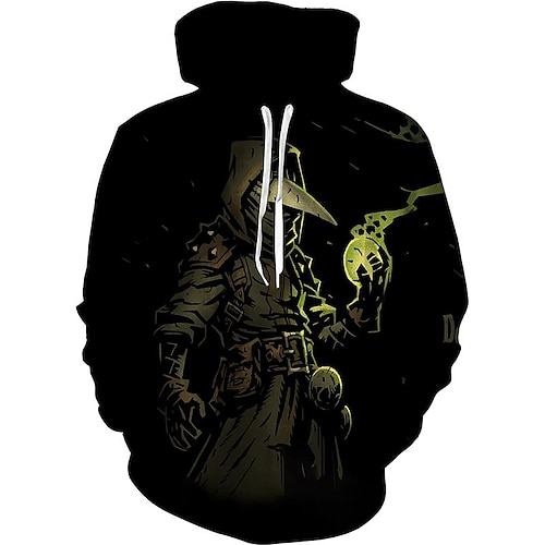 

Black Death Plague Doctor Hoodie Anime Cartoon Anime Classic Street Style Hoodie For Men's Women's Unisex Adults' 3D Print 100% Polyester