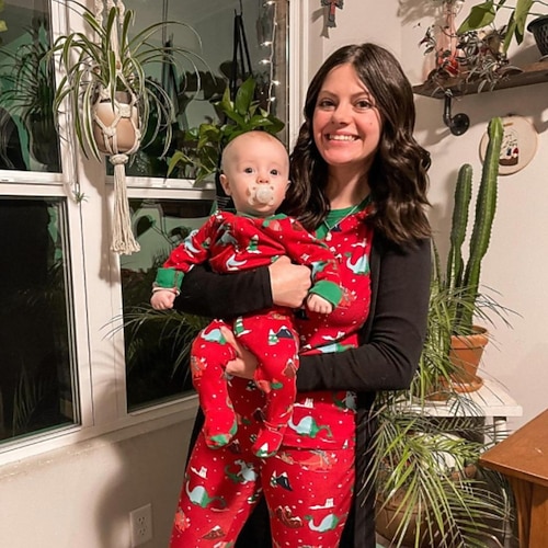 

Christmas Pajamas Family Set Ugly Christmas pattern Home Red Long Sleeve Mom Dad and Me Daily Matching Outfits