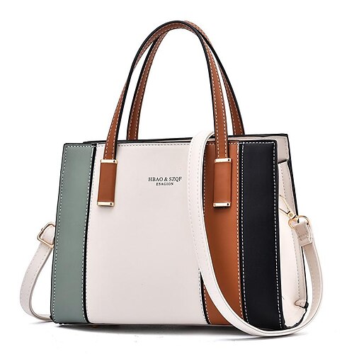 

Women's Work Bag Top Handle Bag PU Leather Daily Date Office & Career Xingping Portable Black Xingping portable green Xingping Portable Beige Xingping portable wine red