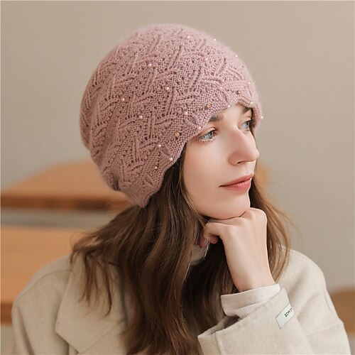 

Autumn Winter Women Elastic Hats High Quality Soft Thick Warm Fashion Girl Black/Grey/Khaki Cap