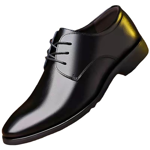 Men's Oxfords Formal Shoes Dress Shoes Walking Business British Wedding Daily Party & Evening Leather Lace-up Black Fall Winter