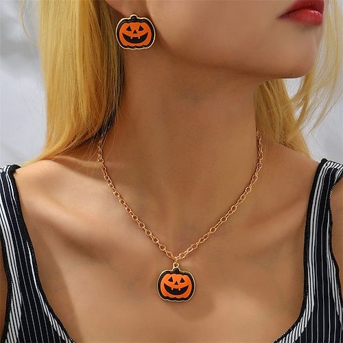 

Women's necklace Fashion Halloween Pumpkin Necklaces