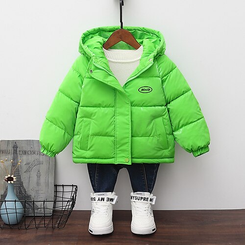 

Bambino Unisex Piume Capispalla Alfabetico Manica lunga Cappotto Giornaliero Attivo Fantastico Verde Nero Blu Inverno Autunno 2-12 anni