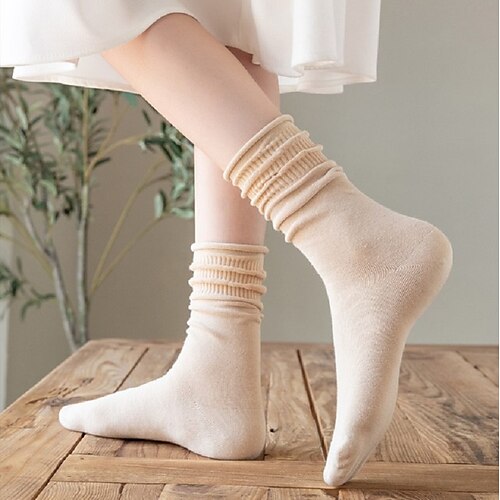 

Women's Crew Socks Cotton Basic Sporty Casual 3 Pairs