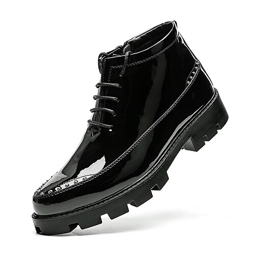 

Hombre Botas Zapatos de cuadros de estilo británico Botines chelsea Casual Británico Diario Oficina y carrera PU Botines / Hasta el Tobillo Negro Invierno Otoño