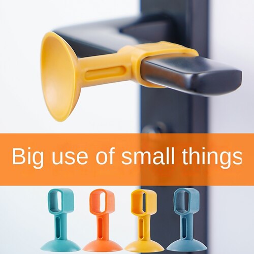 

5PCS Stoppers Silicone Door Stop Wall Protector - No Drilling Anti-Collision Door Suction Shock Absorbent, Door Holder Doorstops with Suction for Baby Child Proof Rubber Door Knob Bumper