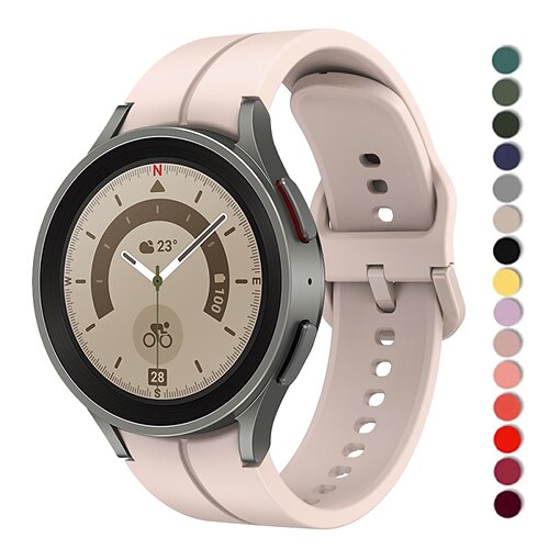 

Reim til Smartklokke til Samsung Galaxy Watch 5 Pro 45mm 4 Classic 42mm 46mm 3 41mm Active 2 40mm 44mm Gear Sport S2 Classic Silikon Smartklokke Stropp Vanntett Luksus Robust Sportsrem Erstatning