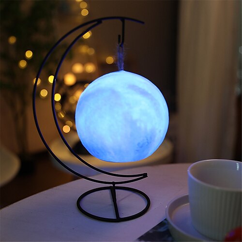 

3D Night Lamp LED Moon Lamp Battery Powered Christmas Decoration Night Light Bedside Light Kids Gift