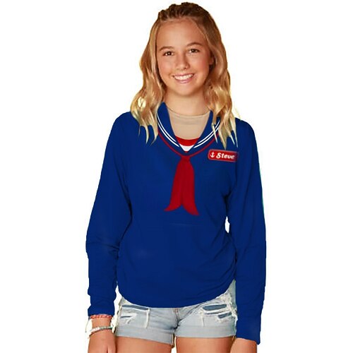 

Kids Girls' T shirt Graphic Outdoor 3D Print Long Sleeve Active 3-12 Years Winter Blue