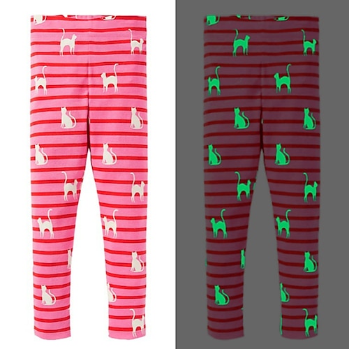 

Kids Girls' Leggings Graphic Active Casual Cotton 2-6 Years Fall Pink