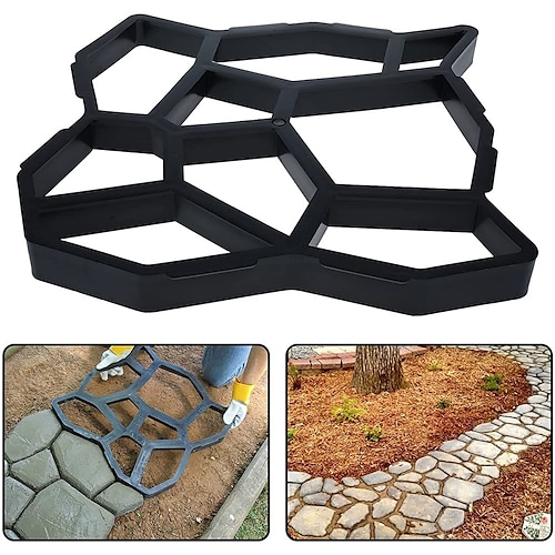 

Garden Pavement Mold DIY Path Making Manually Paving Cement Brick Tool Stepping Stone Block Pavement Buildings Path Maker Mold