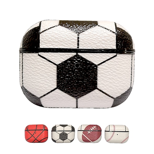 

FIFA World Cup Qatar 2022 Case Cover Compatible with AirPods Pro Airpods 1/2 Cool Dustproof Shockproof Geometric Pattern PU Leather Headphone Case