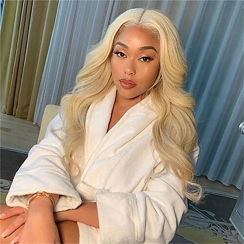 

HD Transparent 613 Blonde Hair 13x4 Lace Front Body Wave Human Hair Wigs 30inch