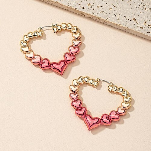 

Earrings For Women's Wedding Engagement Date Alloy Fancy Sweet Heart