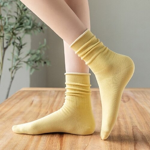 

Women's Crew Socks Cotton Basic Sporty Casual 3 Pairs
