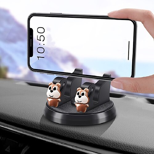 

nuovo stile base rotonda girevole a 360 gradi supporto per telefono per auto a forma di cartone animato facile da montare per iPhone Samsung telefono telefono universale tutti i telefoni cellulari